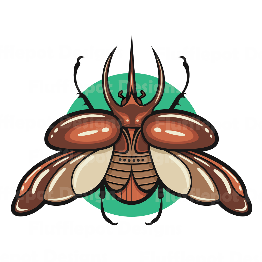 Atlas beetle in retro design